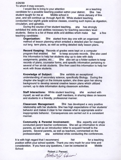 Letter Of Recommendation For Student Teacher From Cooperating Teacher from dreamartteacher.com